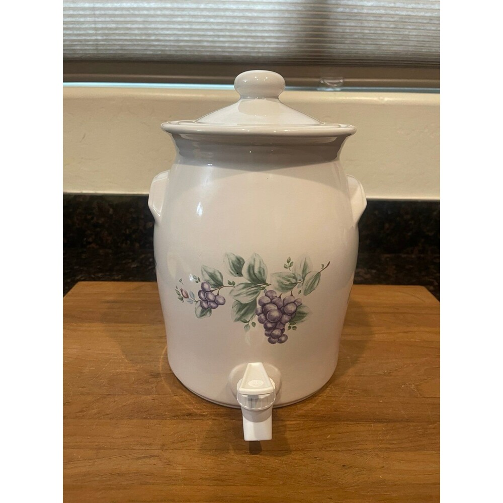 Pfaltzgraff Grapevine Crock Beverage Dispenser with Lid